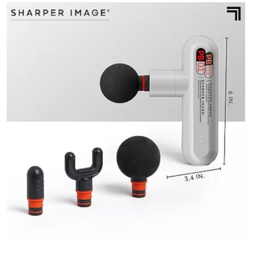 Sharper Image Powerboost Move Portable Percussion Massager Gray - Picture 11 of 11
